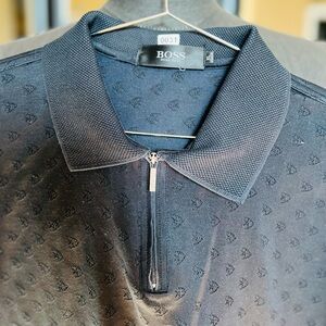 Hugo Boss Men's Dark Gray Zip-Up Sweater